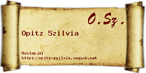 Opitz Szilvia névjegykártya
