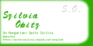 szilvia opitz business card